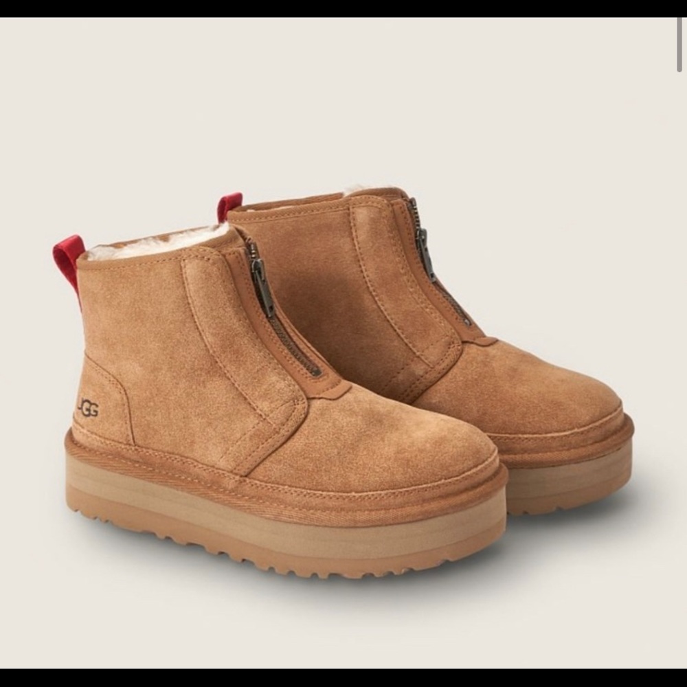 Neumel Platform Zip Boots uggs size 8 NIB